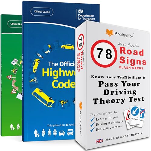 Paquete de Prueba de teoría de conducción 2023: el Libro Oficial de códigos de Carretera DVSA 2023 Reino Unido, Conoce Tus señales de tráfico 2023 Reino Unido + Tarjetas Flash de señales de Carretera